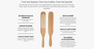 Ensemble d'ustensiles de bois Spurtles de Mad Hungry