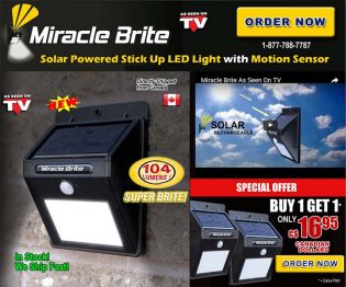 Miracle Brite Solar Powered Stick Up LED Light